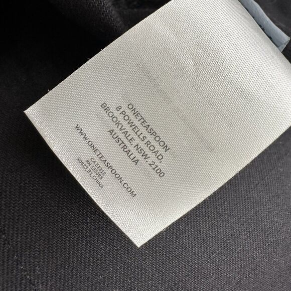 one teaspoon Prophecy black denim long sleeve snap button romper size XXS - Picture 8 of 11